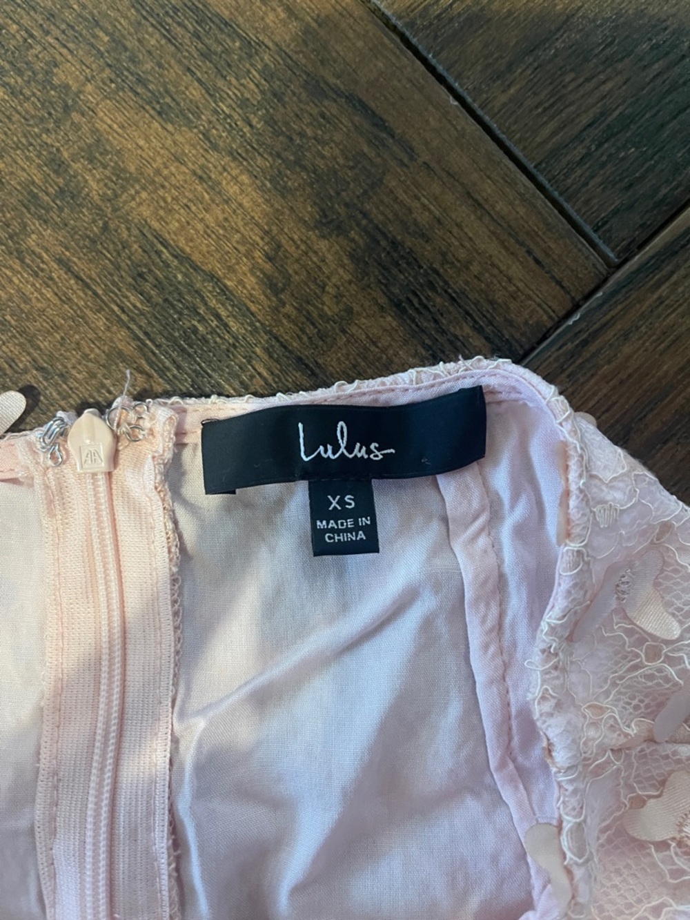 Lulu's Blush Pink 3D Floral Lace Mini Skirt - Picture 2 of 2